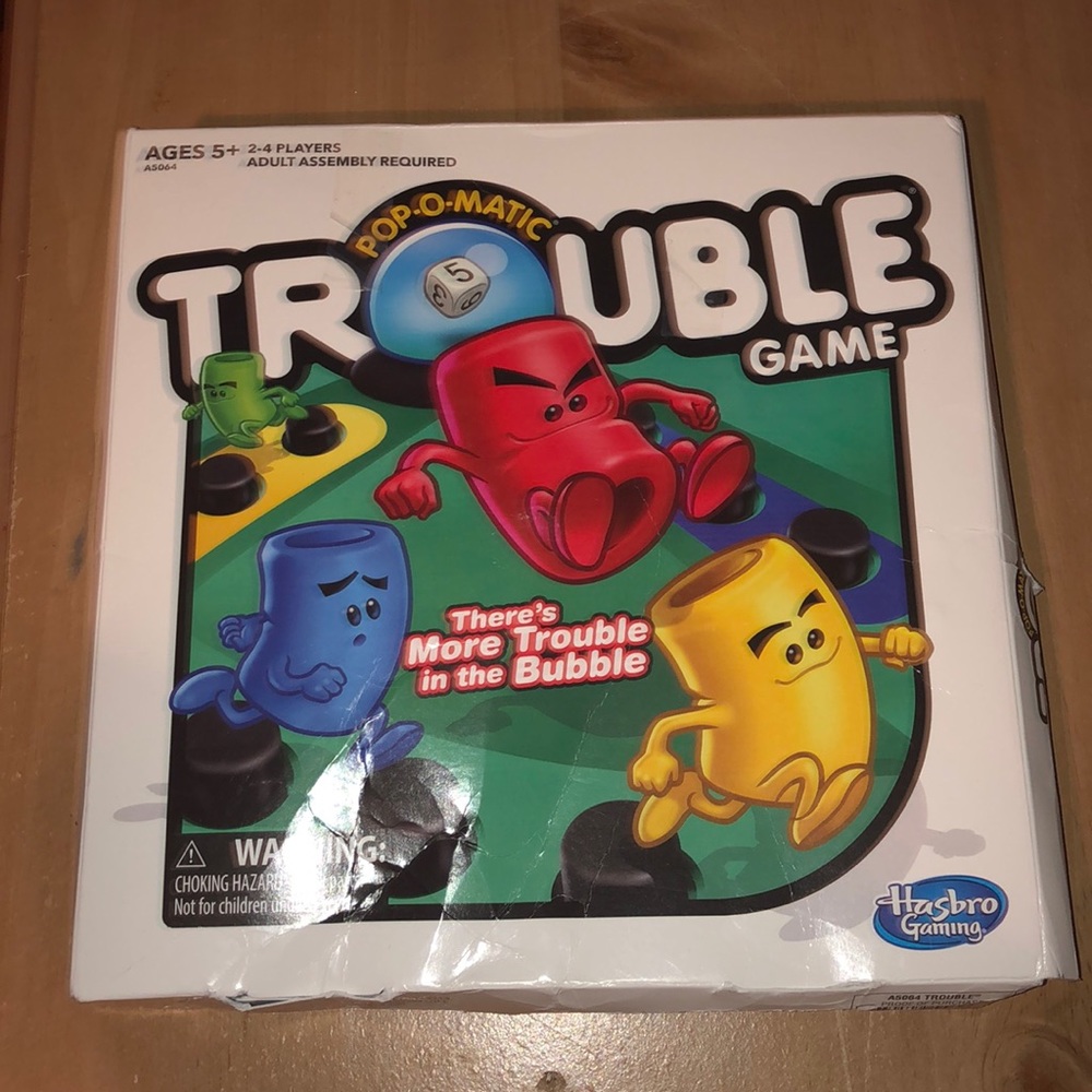 A board game called Trouble game